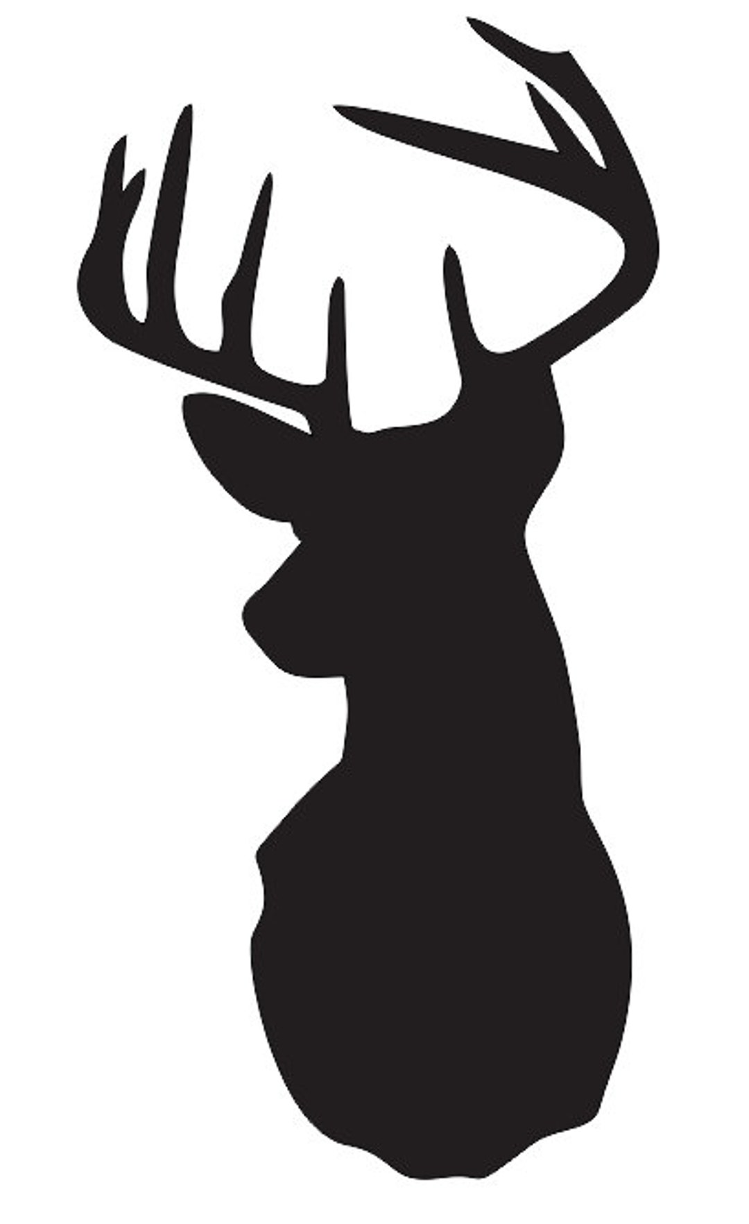 Deer Head STENCIL for Painting Signs Buck Stag Antlers Wood Fabric ...