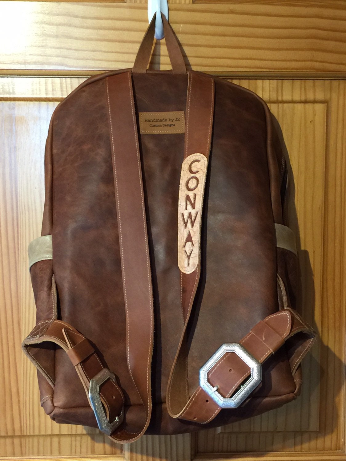 cowhide backpack diaper bag