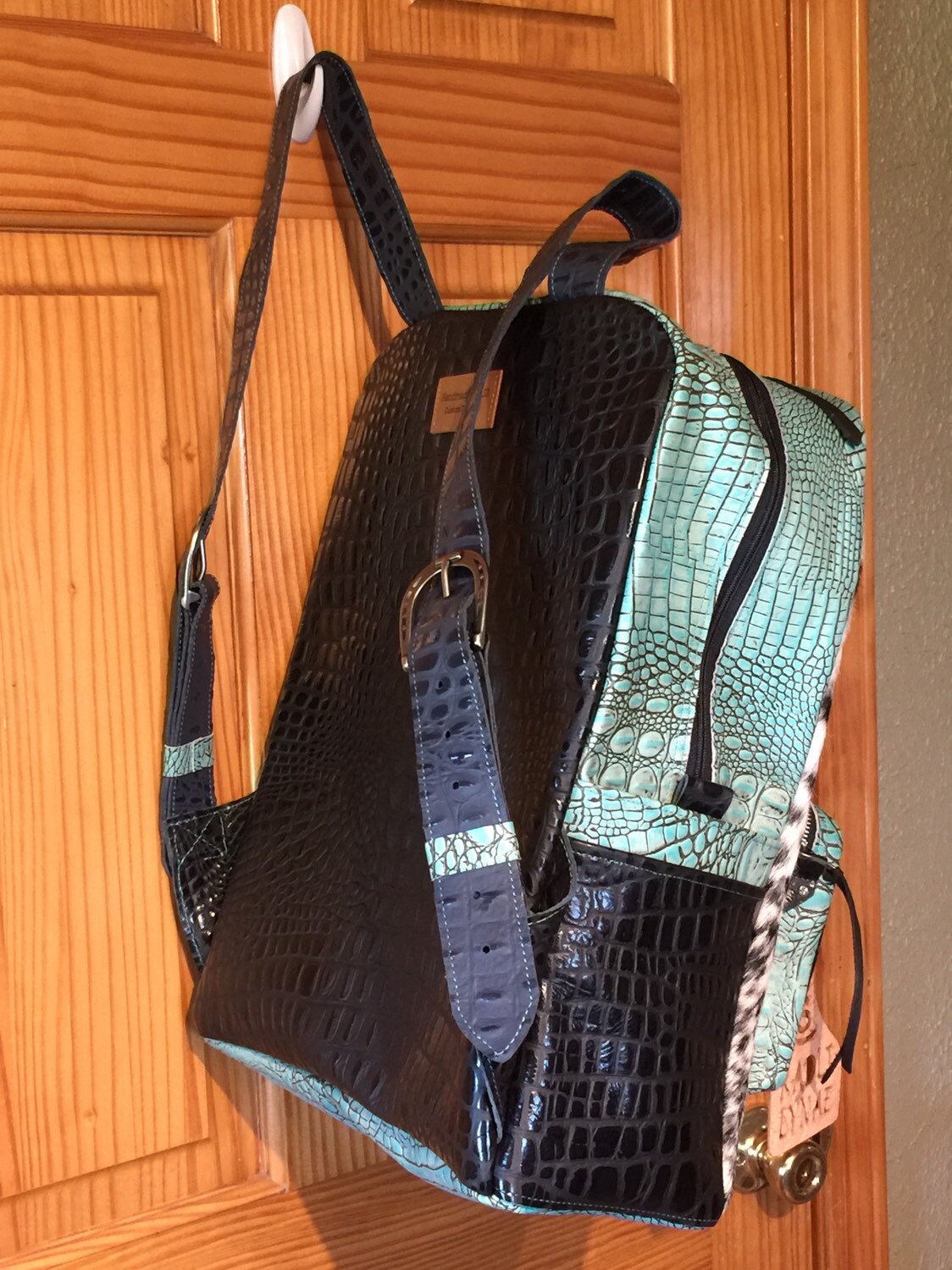 cowhide backpack purses
