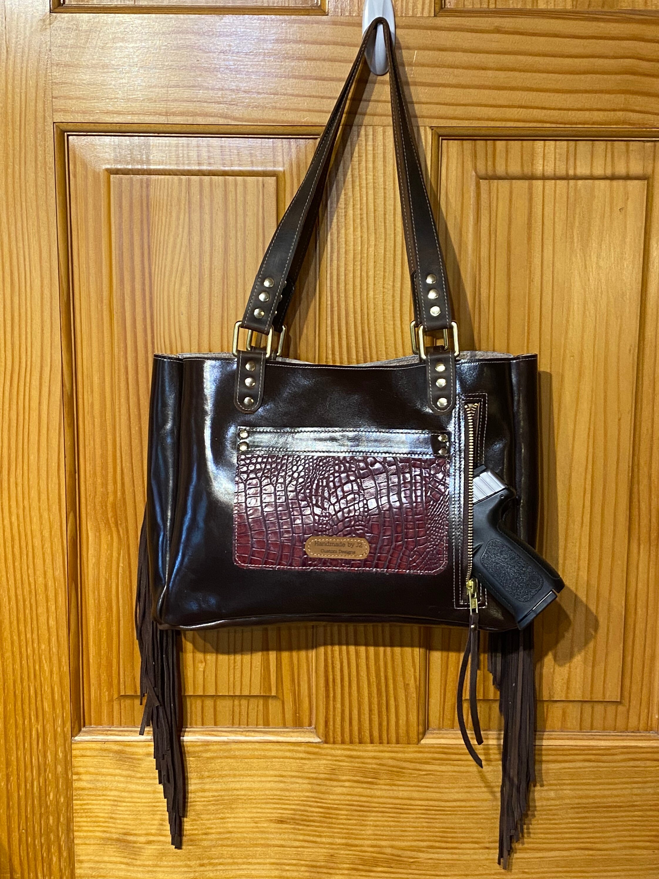 Cowhide Conceal Carry Purse Ready to Ship Free Shipping