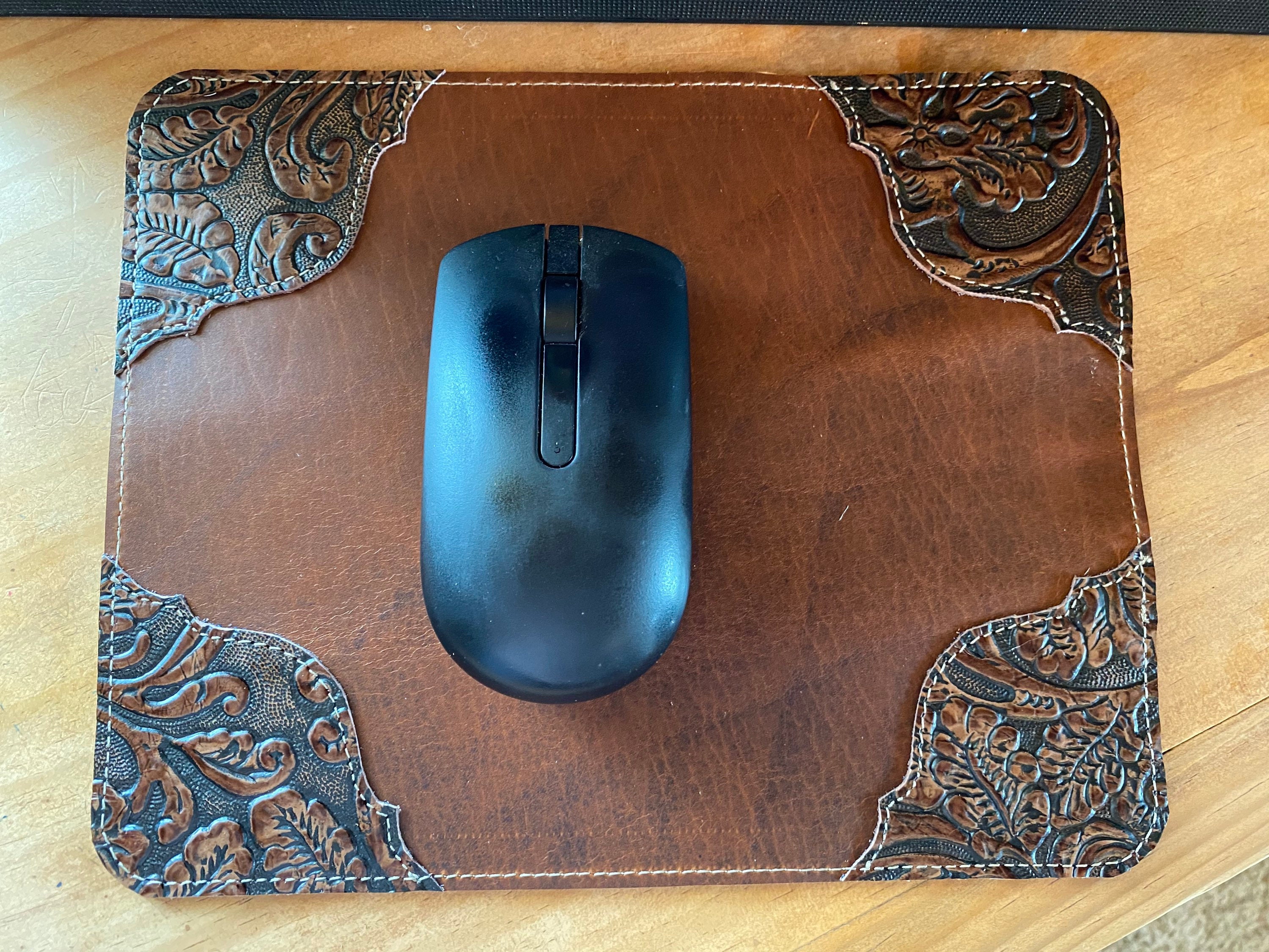 Leather Desk Mat with Mouse Pad and Coaster Set