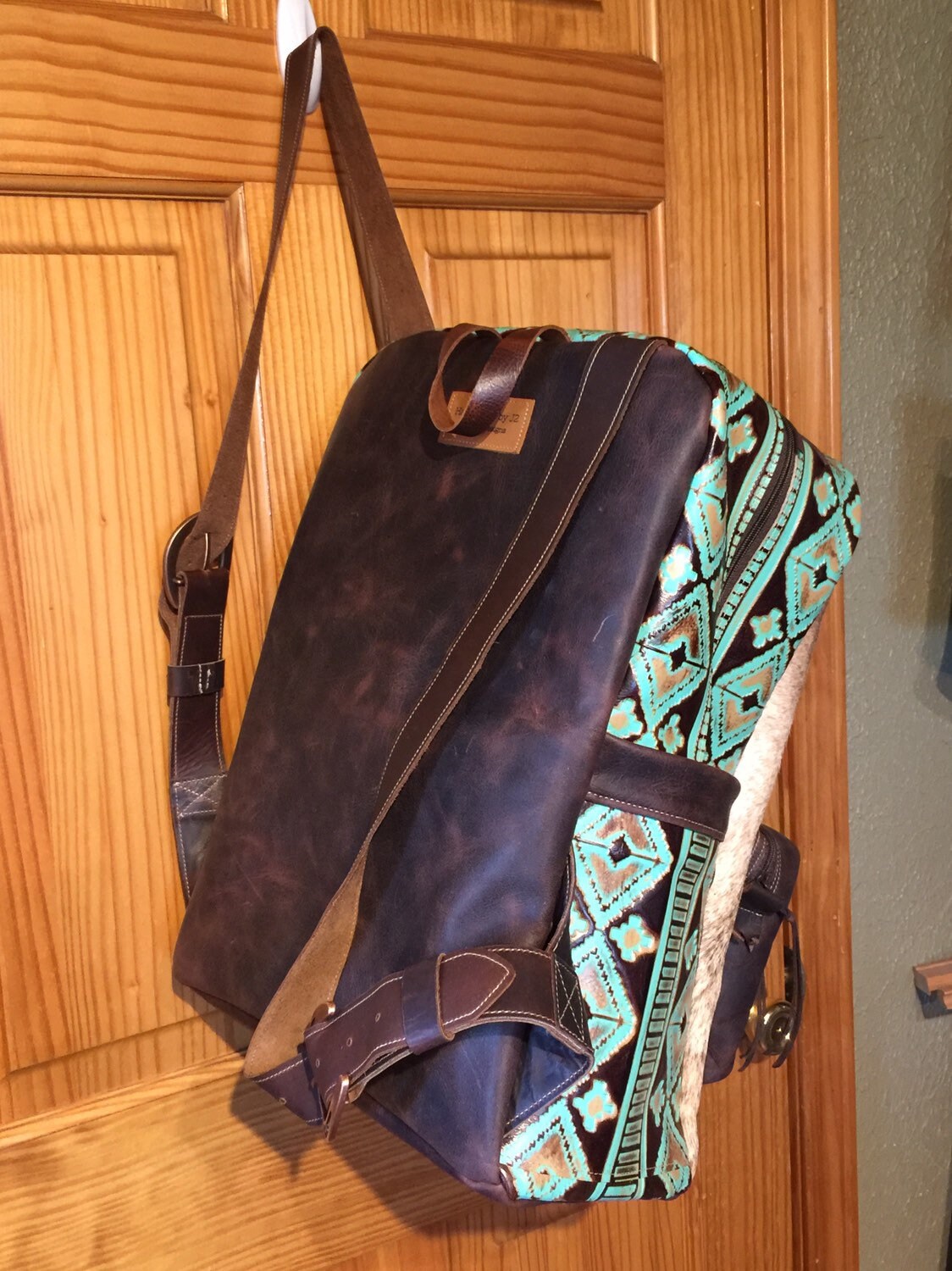 cowhide backpack purses