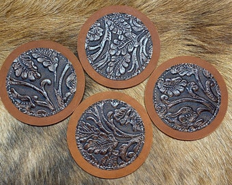 All Leather Coasters - Ready To Ship - Free Shipping