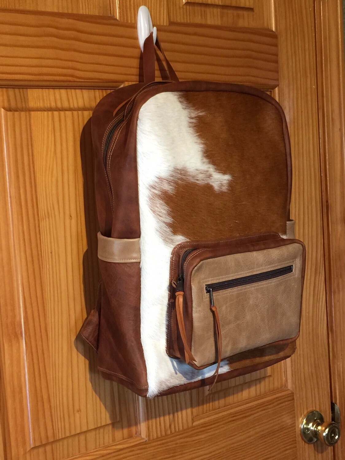 cowhide backpack purses