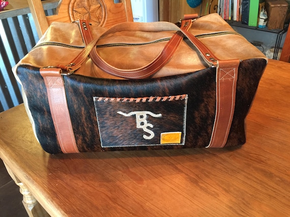 Cowhide leather duffle bag deals