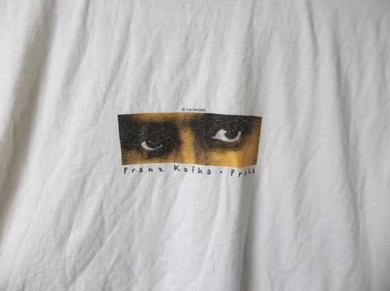 Retro T-Shirt Franz Kafka Praha 2000s  1990s  Whi… - image 3