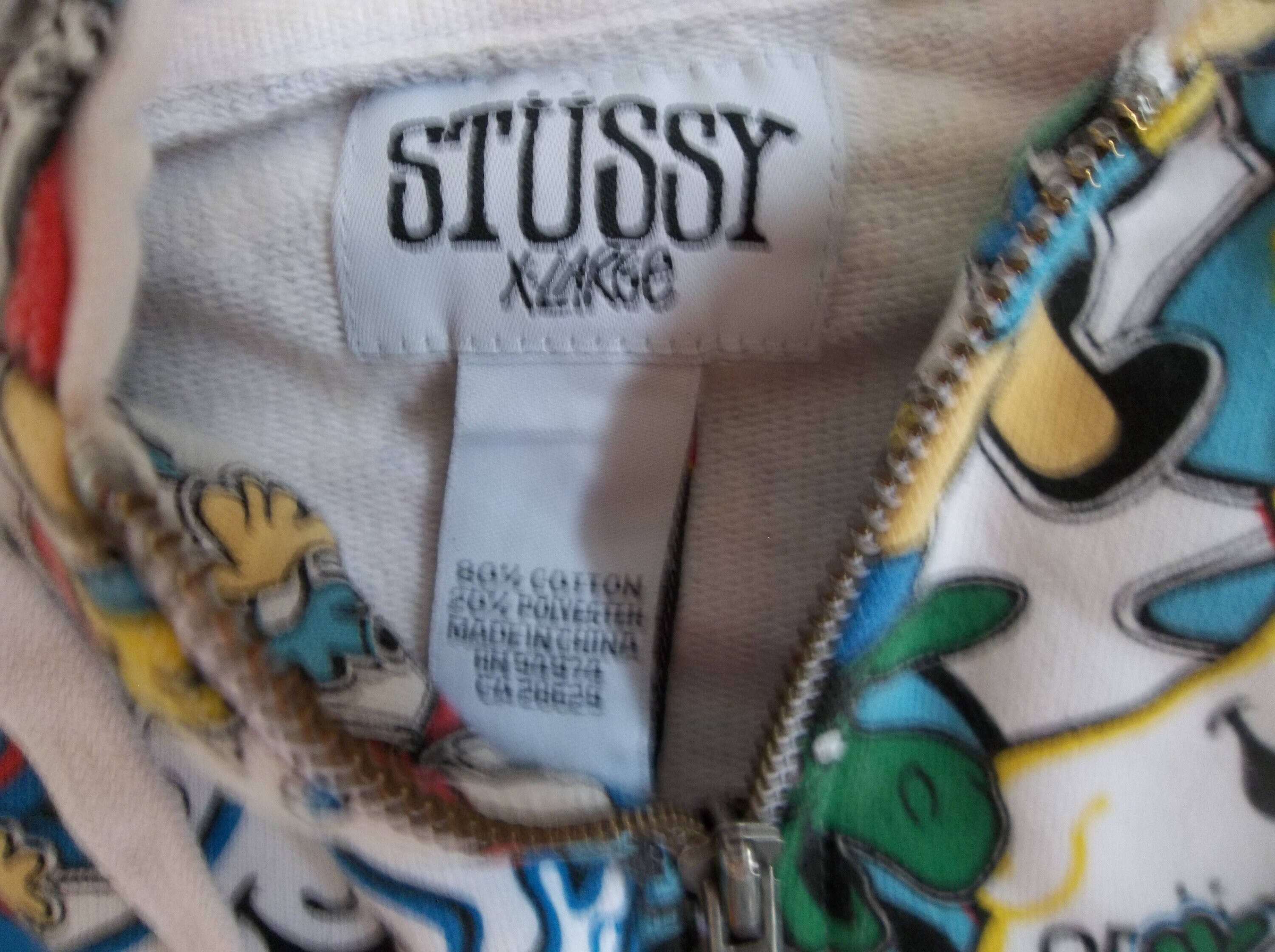 Stussy Hoodie All Over Print XL Y2K 2000s Collectors Hard to Stussy Hoodie All Over Print XL Y2K 2000s Collectors Hard to