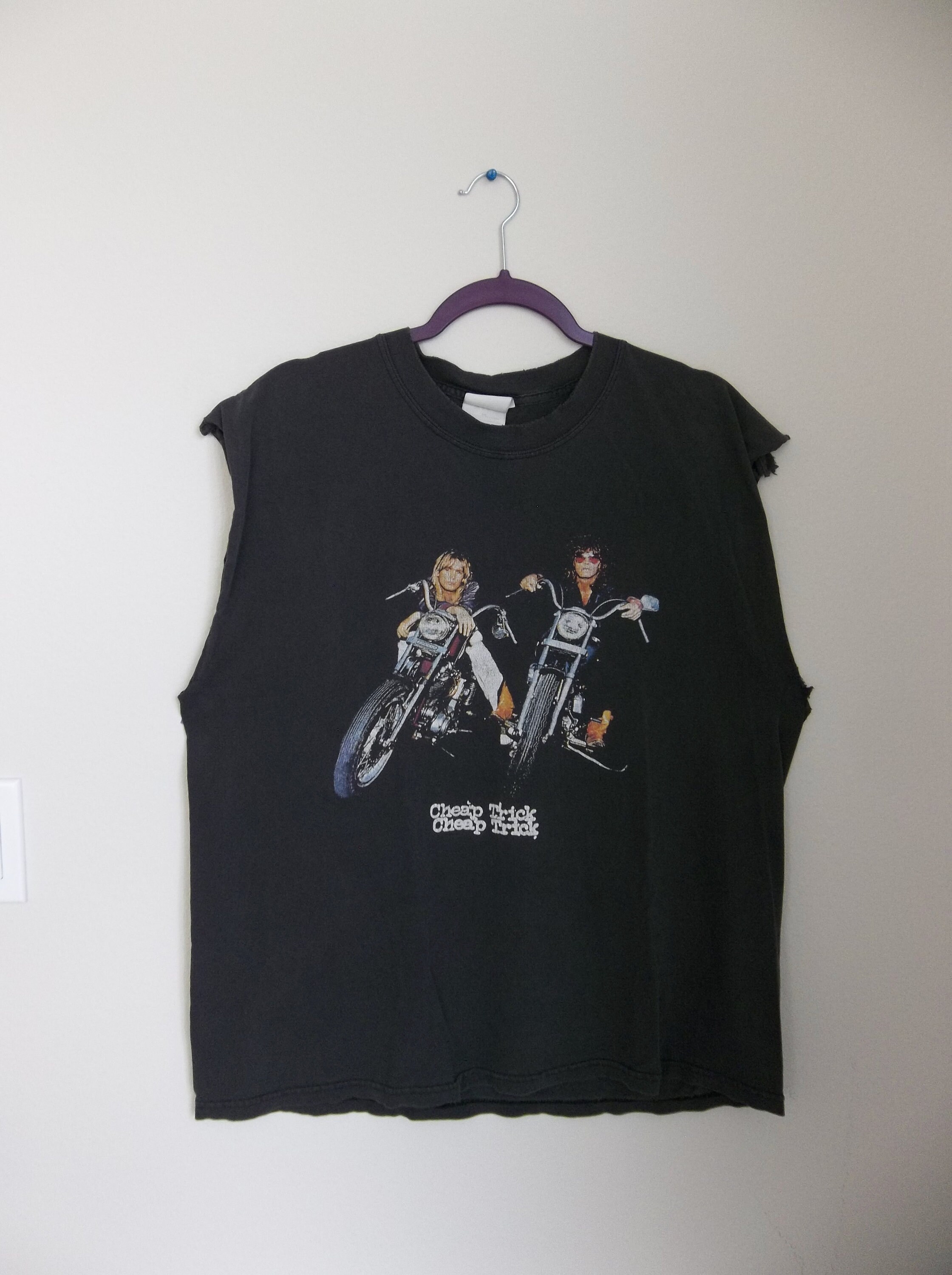 Vintage T-shirt Cheap Trick 2000s 1990s XL Thrashed Cut up