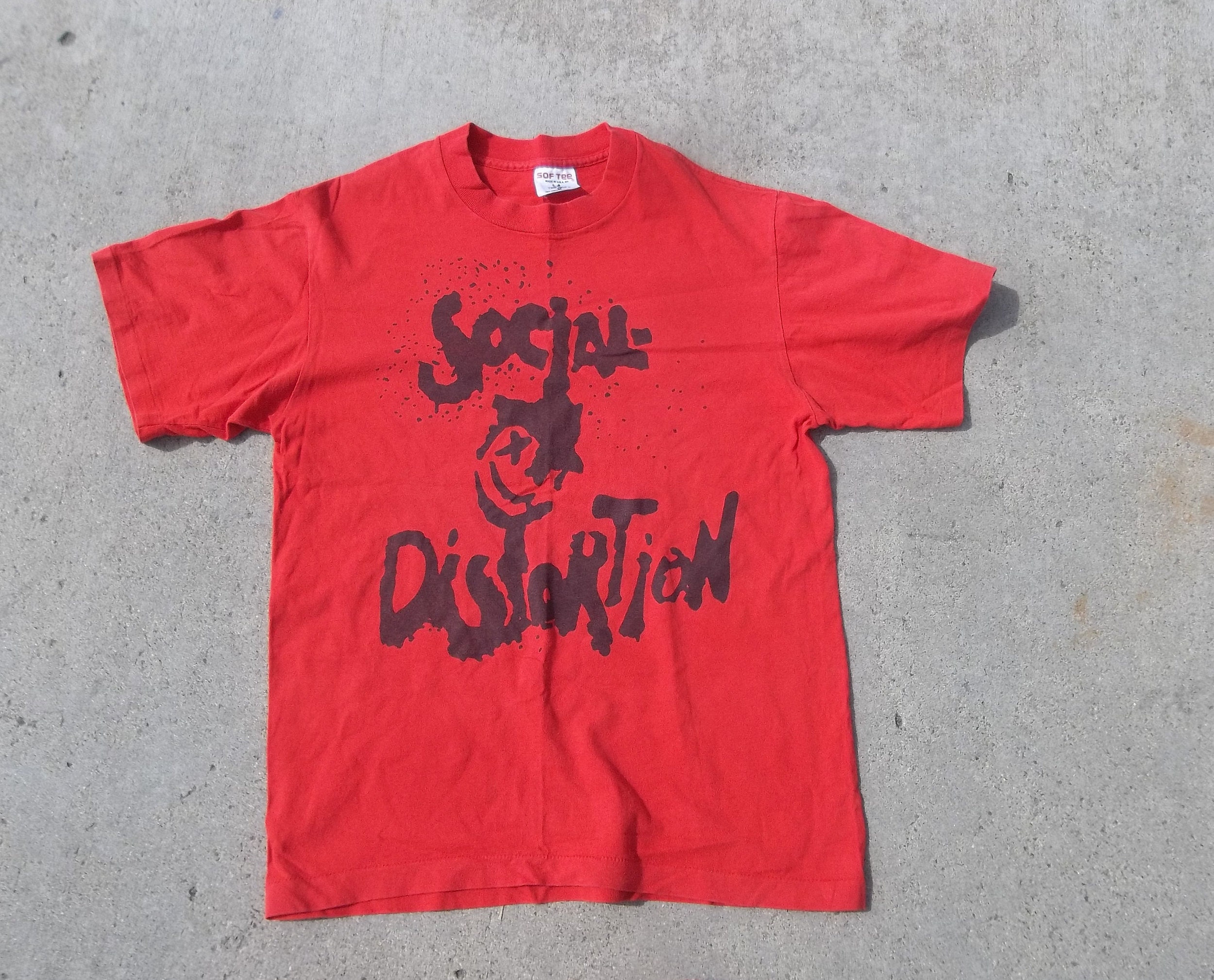 Vintage T-shirt Social Distortion 1980s 90s Tee Jays Medium Vintage T-shirt Social Distortion 1980s 90s Tee Jays Medium