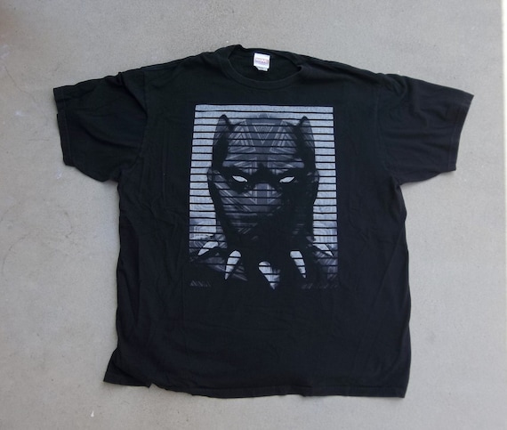 Vintage Black T-Shirt Black Panther Marvel  2000s… - image 1