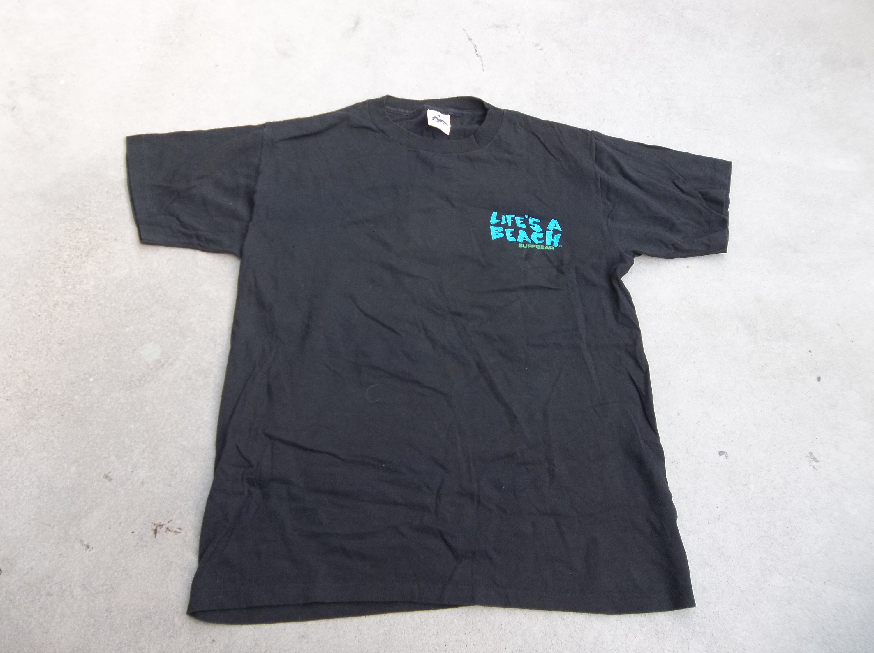 Vintage T-shirt Life's a Beach 1980s Large Bad to the Bone Vintage T-shirt Life's a Beach 1980s Large Bad to the Bone