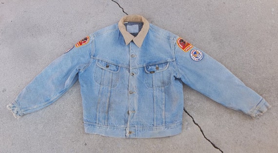 Vintage Storm Raiders Jeans Jacket 1980s Lee Air … - image 1