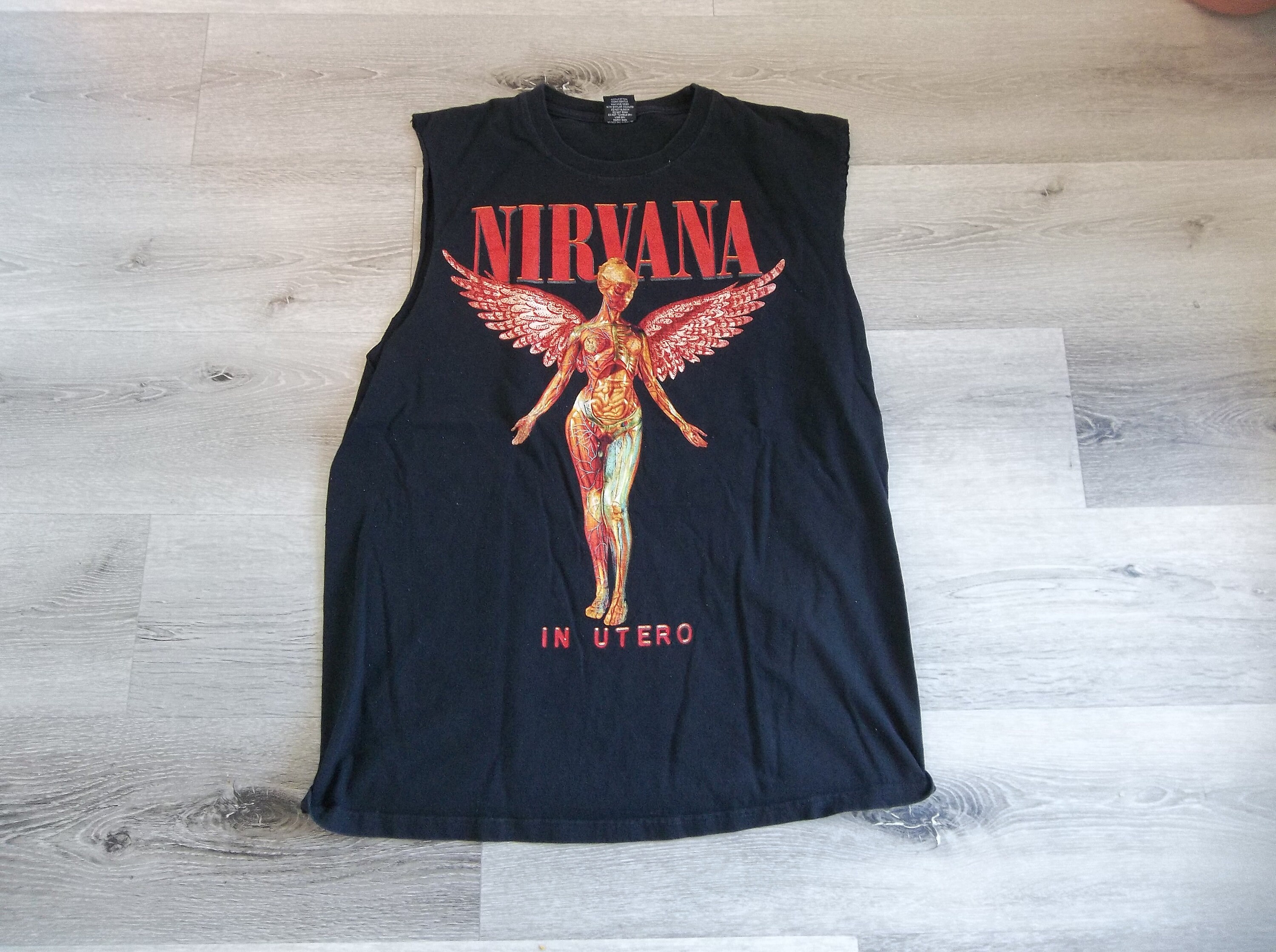 Retro T-shirt Nirvana Rock Yeah Logo Large in Utero 2000s - Etsy