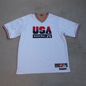 1992 Larry Bird Team USA Dream Team Pro Cut Authentic Champion Jersey Size  46 +3 Length