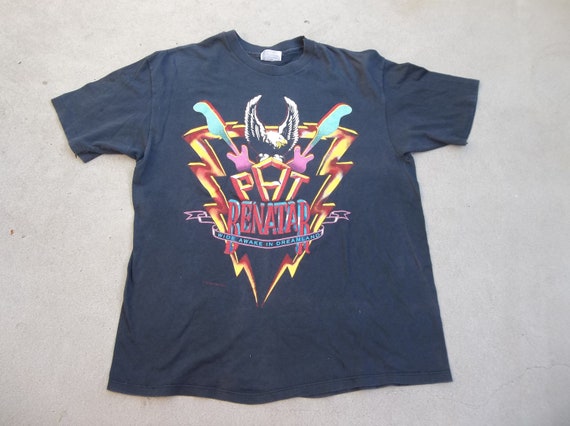 PAT BENATAR ROCKS. イベントTシャツ 1986年 Vintage T-shirt Pat Benetar Large 1980s Rock Band T-shirt - Etsy