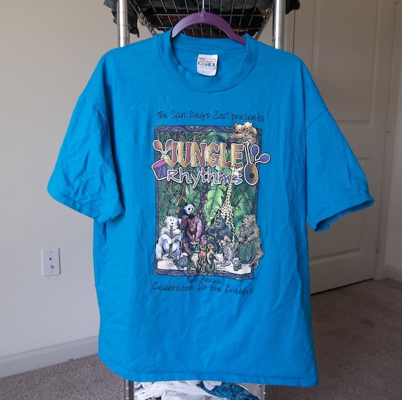 Vintage T-shirt San Diego Zoo 1990s Jungle Rhythm Sz XL - Etsy
