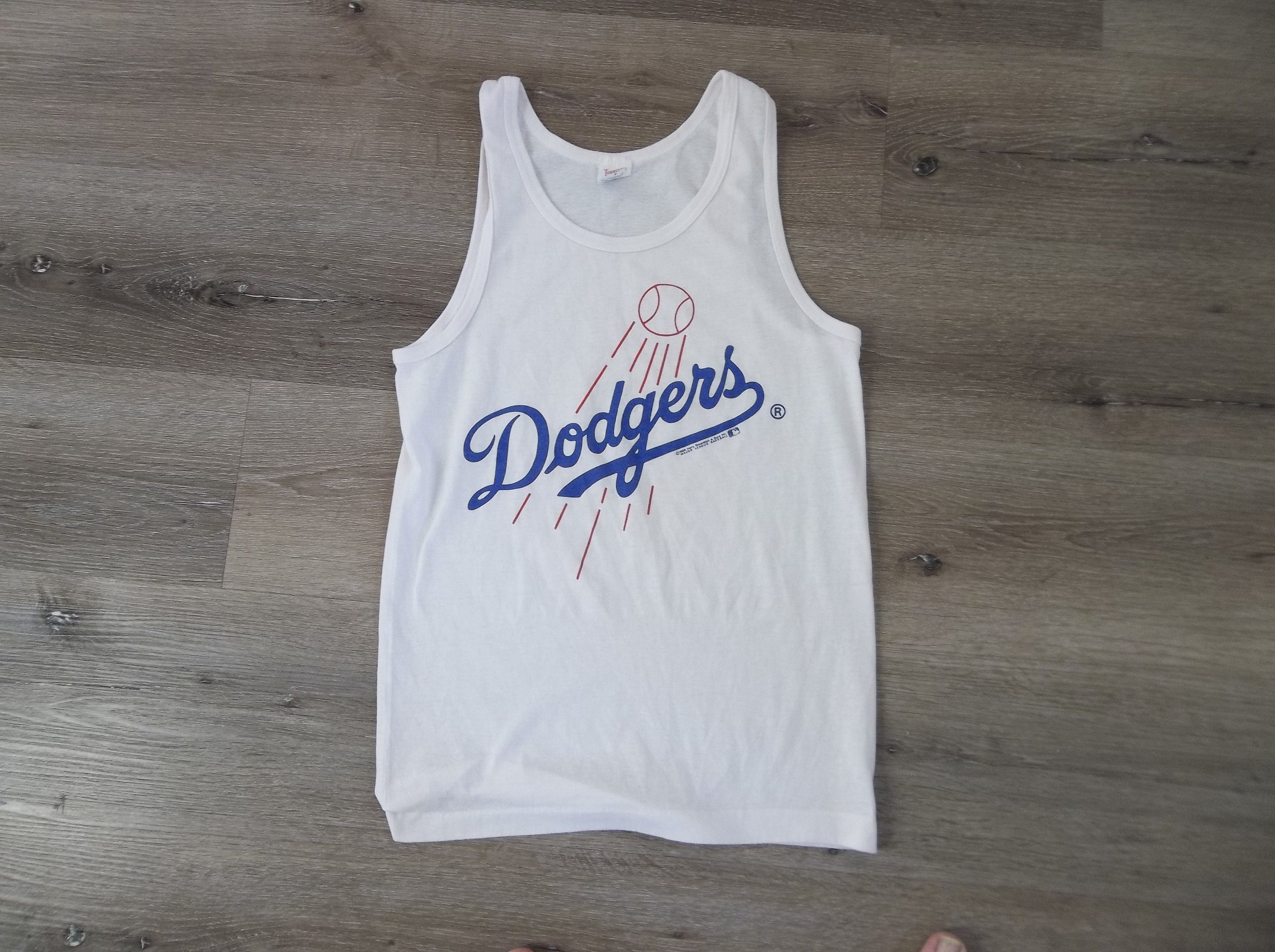 La Dodgers Cut Sleeve Distressed Sleeveless Tshirt