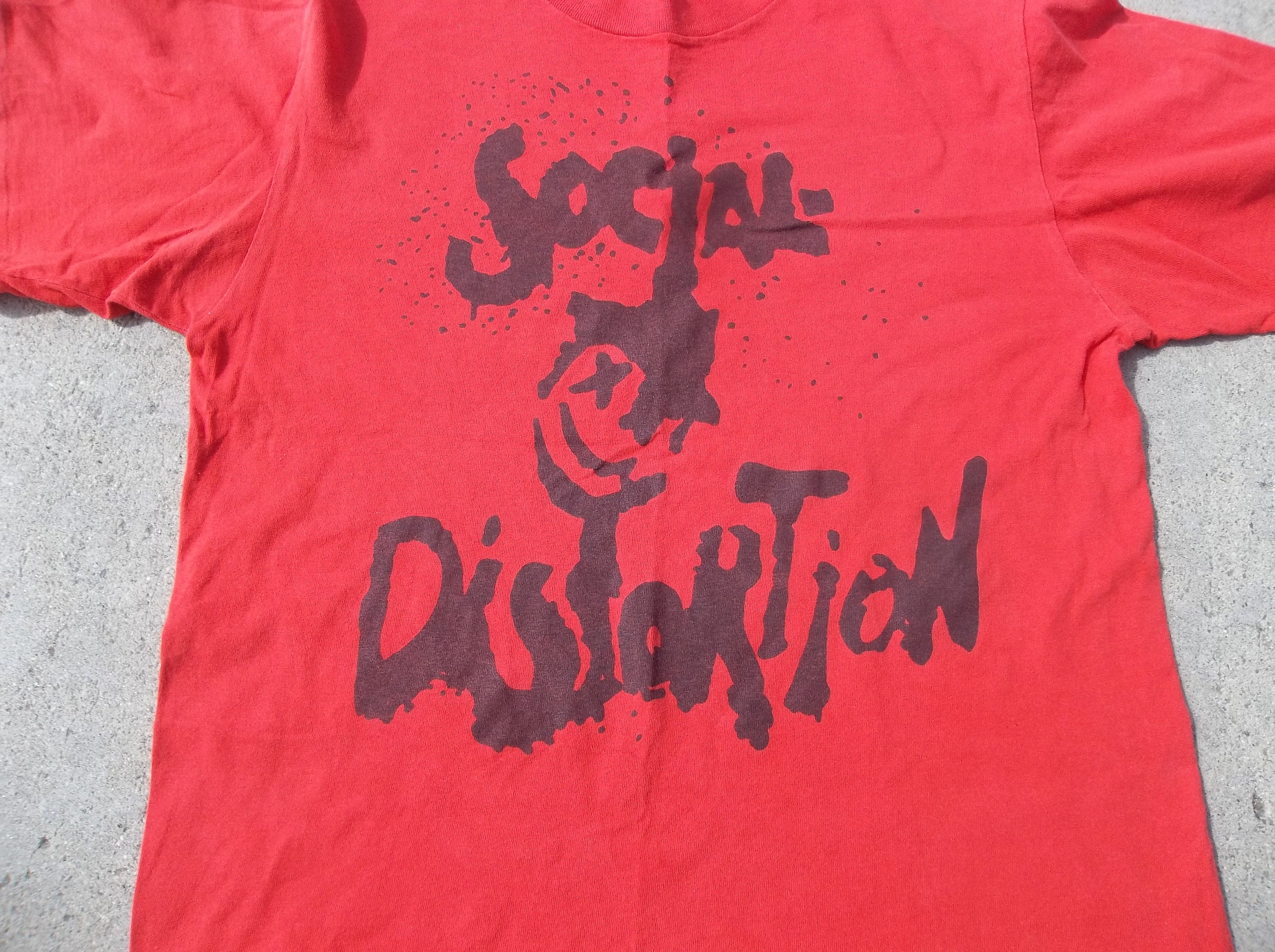 Vintage T-shirt Social Distortion 1980s 90s Tee Jays Medium