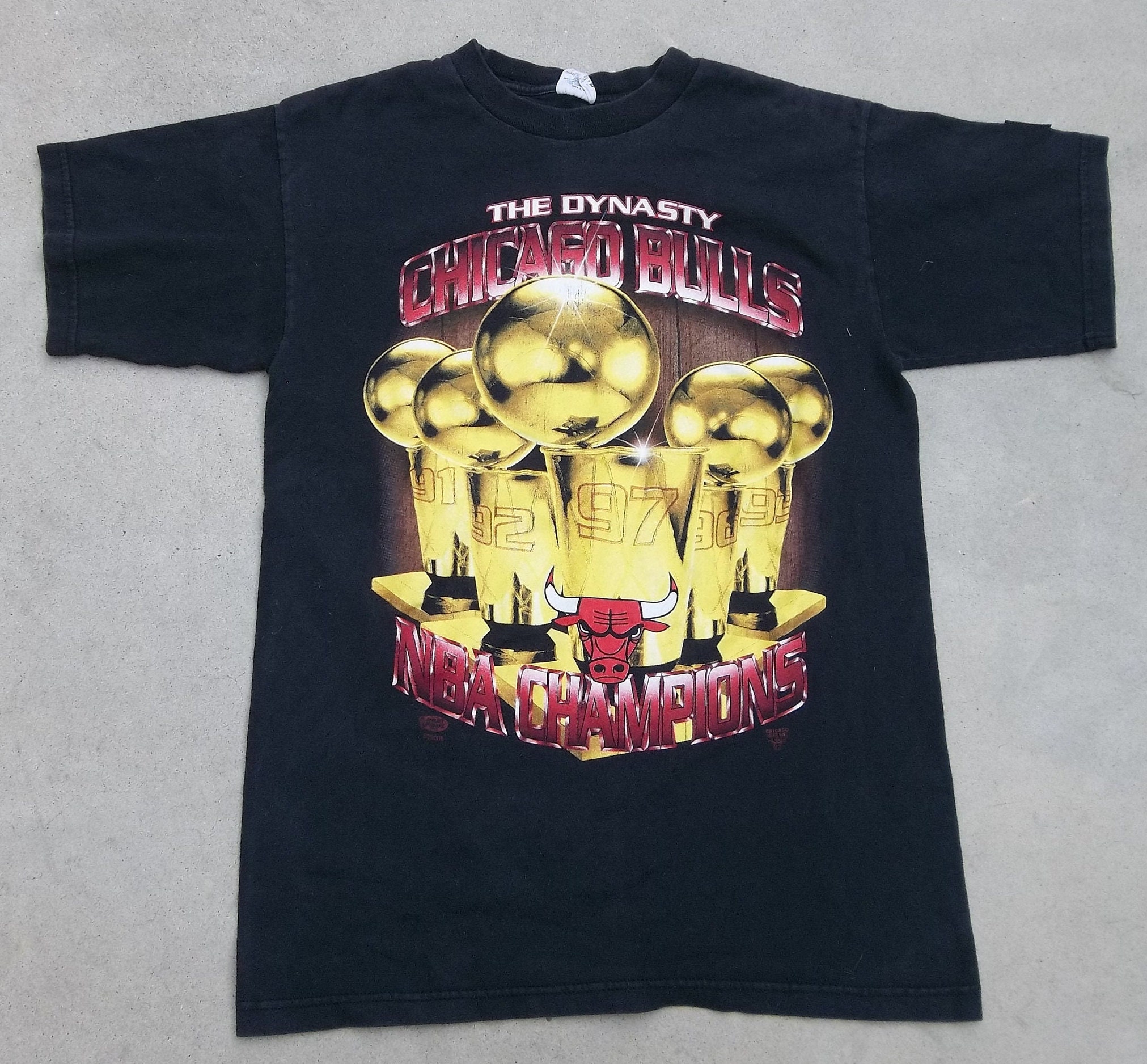 Chicago Bulls Dynasty Champions Tribute T-Shirt - Vintage Band Shirts