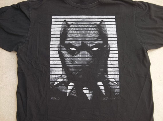 Vintage Black T-Shirt Black Panther Marvel  2000s… - image 2