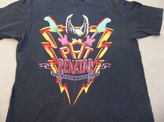 PAT BENATAR ROCKS. イベントTシャツ 1986年 Pat benatar shirt vintage - Gem
