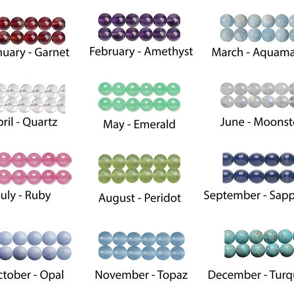 Add ONE Mens Birthstone Bead. Personalized. Customized. You must also purchase a Men Women Birthstone Bracelet, Not a stand alone item.