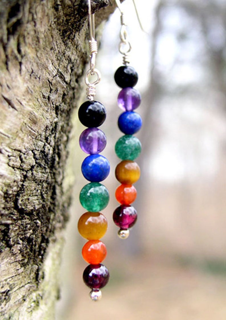 7 Stones Chakra Earrings