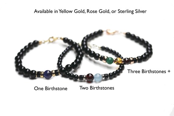 Mens birthstone bracelet deals