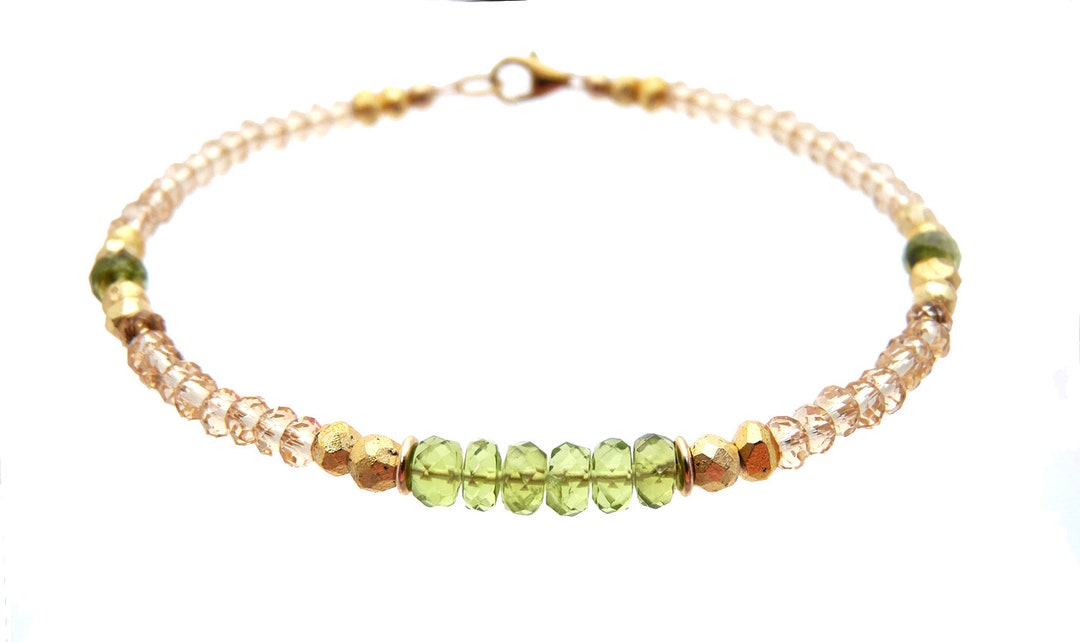 ABUNDANCE Peridot & Citrine Prosperity Bracelet, 14K Gold Filled Womens