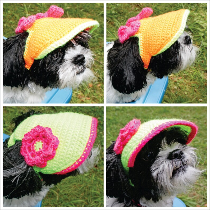 PATTERN for a Crocheted Small Dogs Visor/Hat PDF File. Etsy