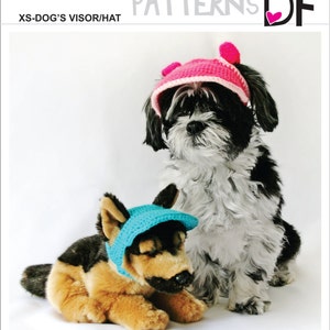 PATTERN for a Crocheted X-SMALL Dogs Visor/Hat - PDF File.