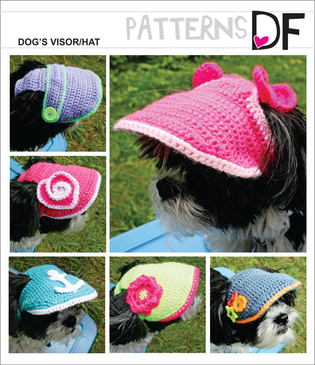pattern-for-a-crocheted-small-dogs-visor-hat-pdf-file-etsy for Free Printable Dog Hat Pattern PATTERN for a Crocheted Small Dogs Visor/hat - PDF File. - Etsy for Free Printable Dog Hat Pattern