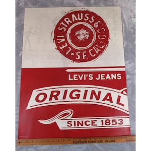 Vintage Poster Levi Strauss - Etsy