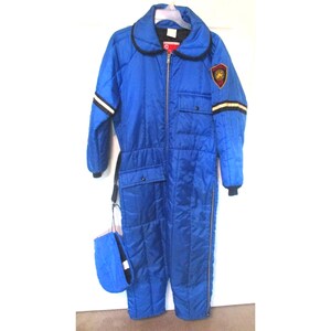 Vintage JC Penny Snowmobile Full Body Snow Suit Overalls Blue Men&#39;s Large