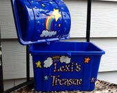 Reward box, treasure chest, school reward box, rainbow box, teacher reward box, kids toy box, toy chest, small toy box, under the sea,
