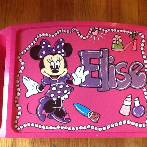 Minnie Mouse tray, minnie mouse tv tray, minnie mouse activity tray, minnie mouse art tray, disney activity tray, disney lap tray,