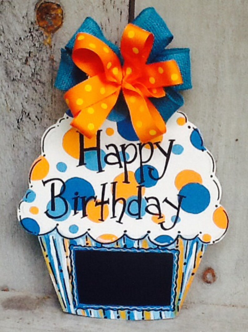 Chalkboard Birthday Cupcake Cupcake Countdown Sign Countdown Etsy