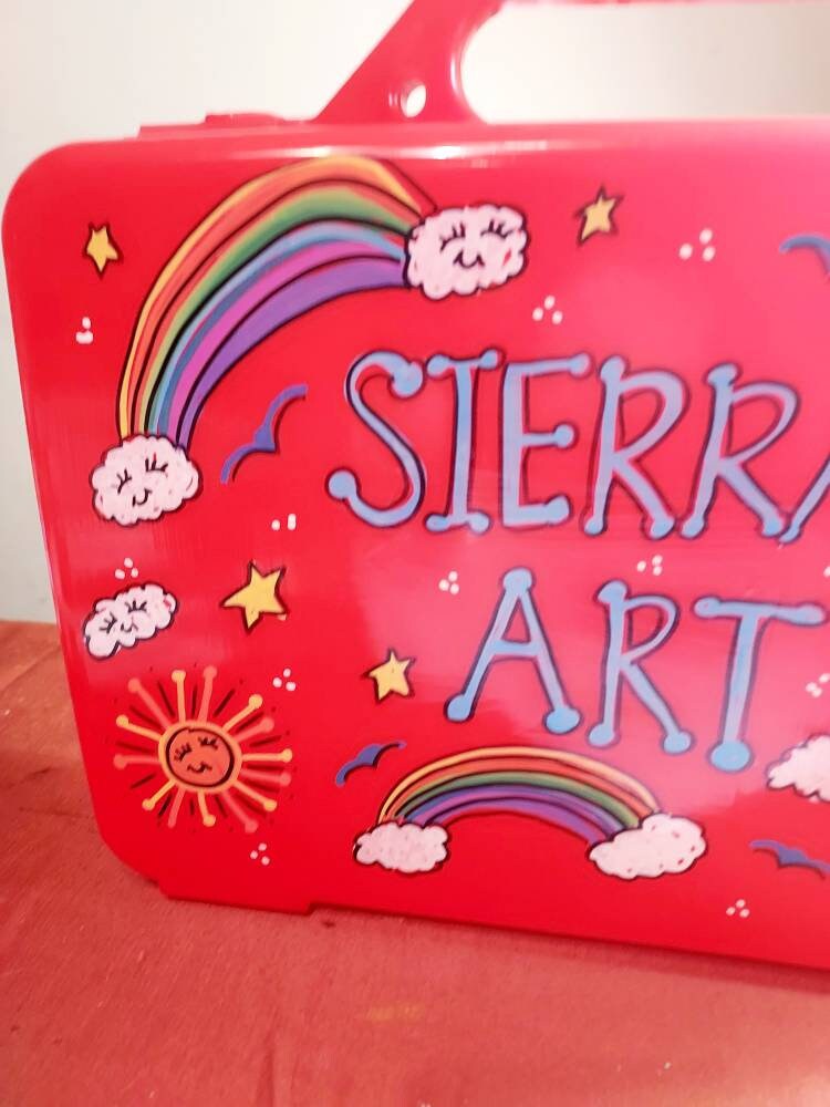 Art Supply Case, Craft Art Activity Case, Small Toy Box, Art