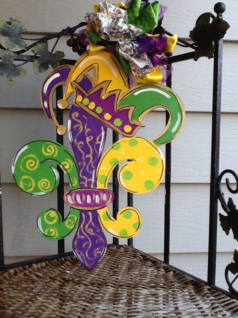 mardi gras door hanger