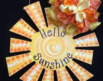 Sunshine sun summer door hanger
