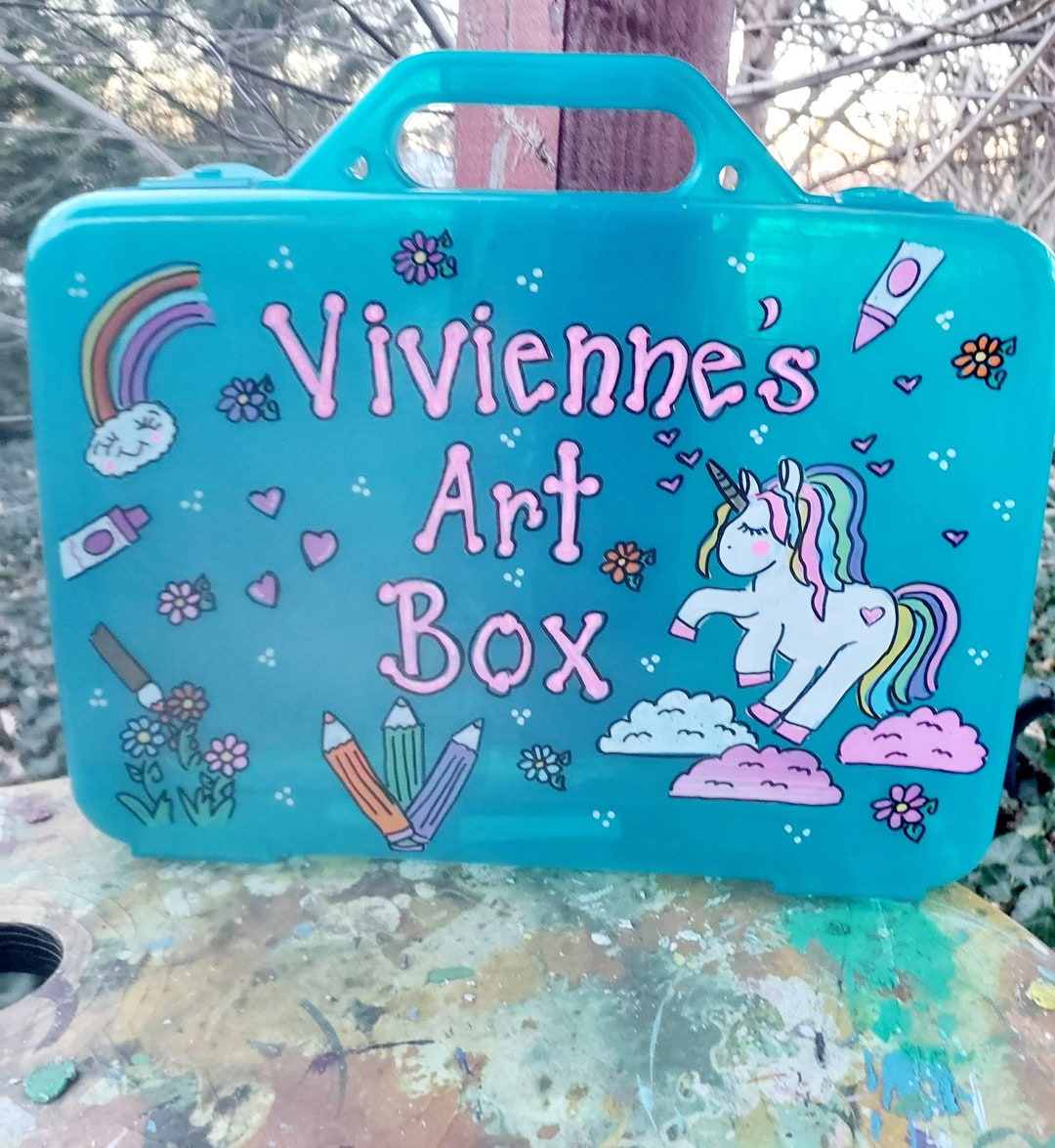 Art Supply Case, Craft Art Activity Case, Small Toy Box, Art Supply Box