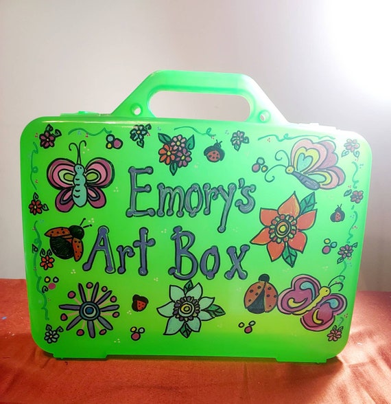 Art Supply Case, Craft Art Activity Case, Small Toy Box, Art Supply Box,  Kids School Supply Box, Kids Art Box, Girls Art Box, Kids Craft Box 