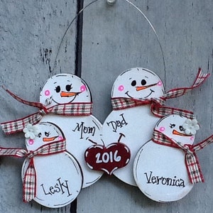 2023 family ornament, Family ornament 2021,  snowman family ornament, first christmas ornament, snowman ornament, family ornament