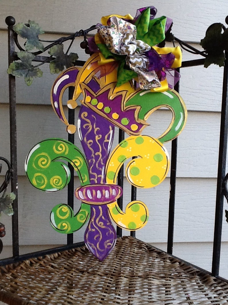 King Pelican Mardi Gras Door Sign