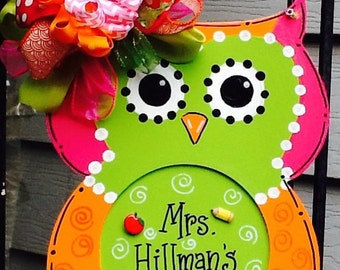 owl sign, owl door sign, owl teacher sign, teacher sign, teacher door sign, teacher signs, classroom sign, classroom door signs, class sign