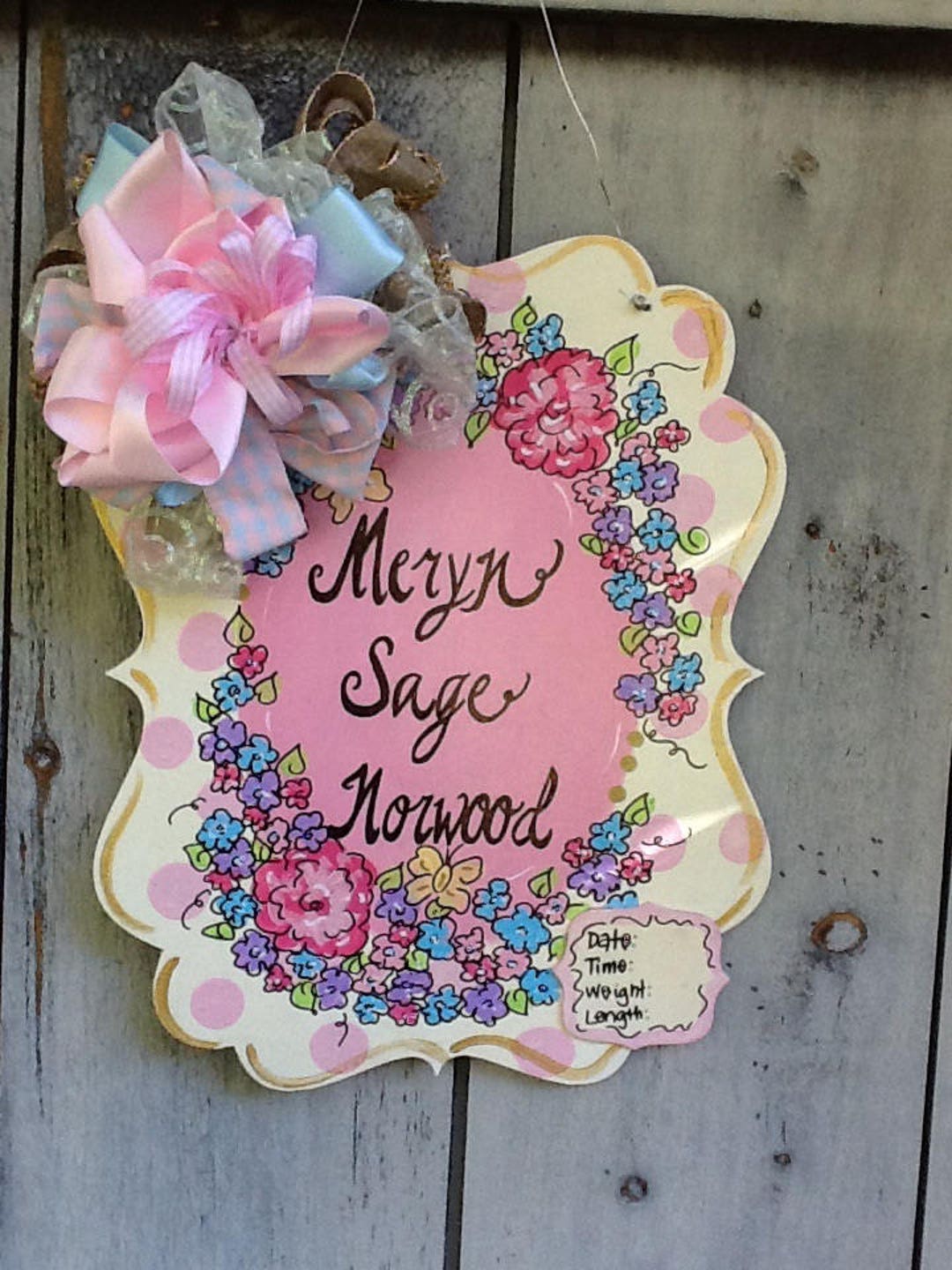 Baby Announcement Sign, Baby Hospital Door Sign, Sign, Newborn ...