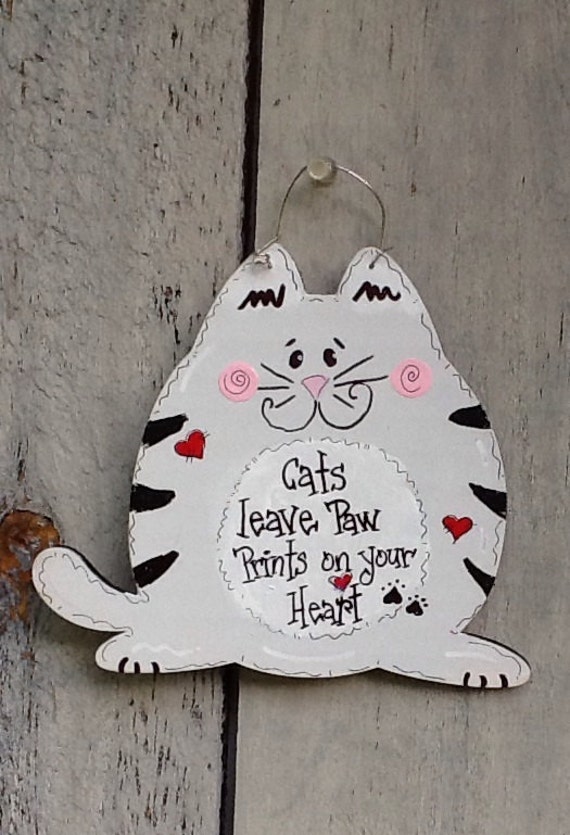 Cat Door Sign Cat Sign Fat Cat Sign Cat Ornament Fat Cat Etsy