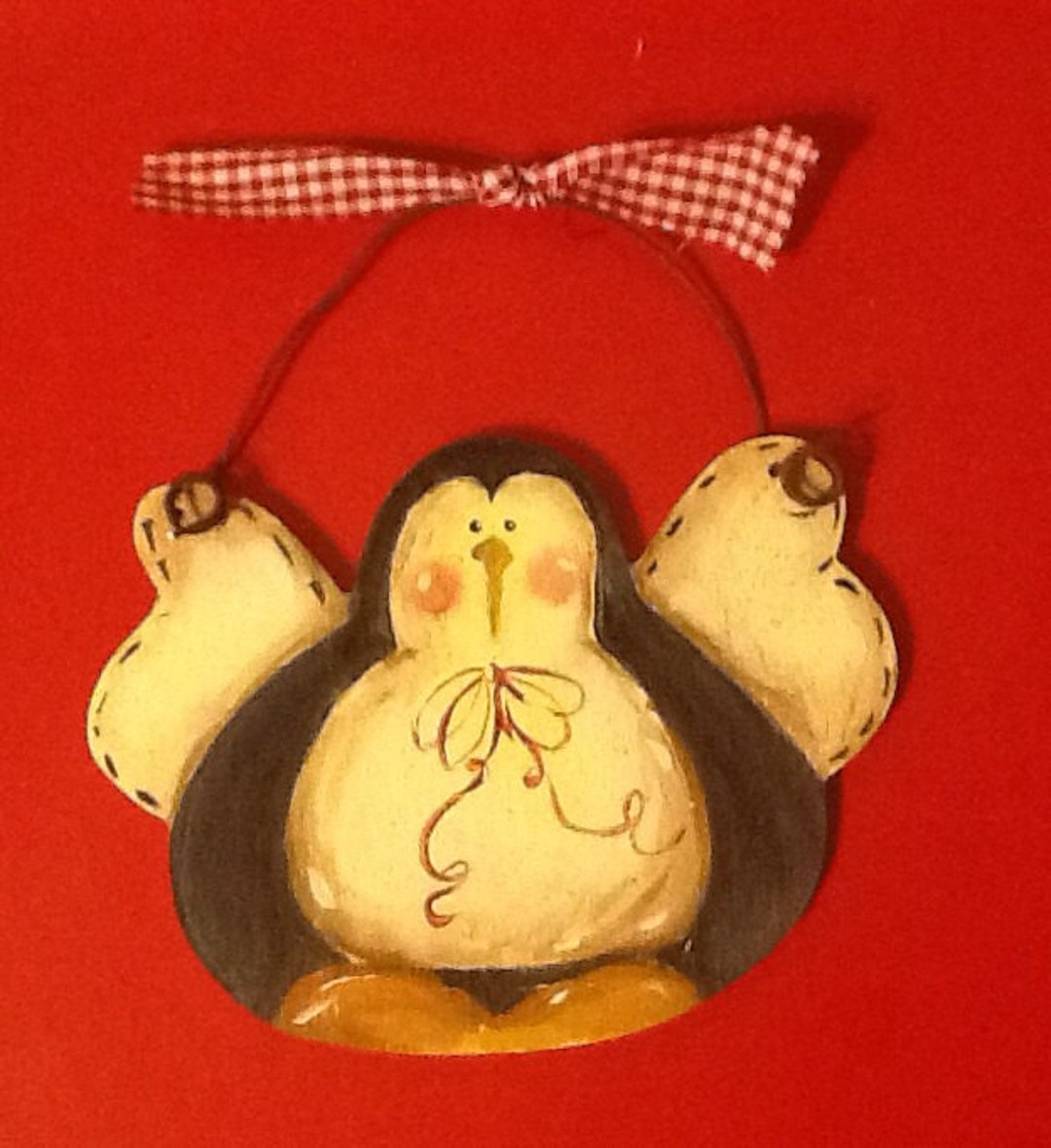 Penguin Ornament, Penguin Tree Ornament, Christmas Ornament, Country