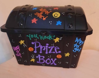 Reward box, treasure chest, school reward box, potty training reward box, teacher reward box, kids toy box, potty reward chest