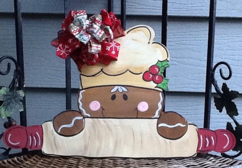 Gingerbread door sign bakers door hanger gingerbread door hanger christmas door sign holiday gingerbread sign christmas door hanger